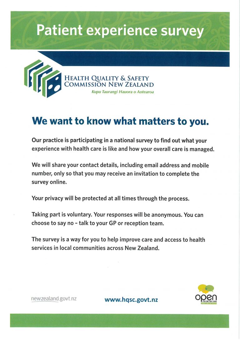 Patient Experience Survey - Masterton Medical